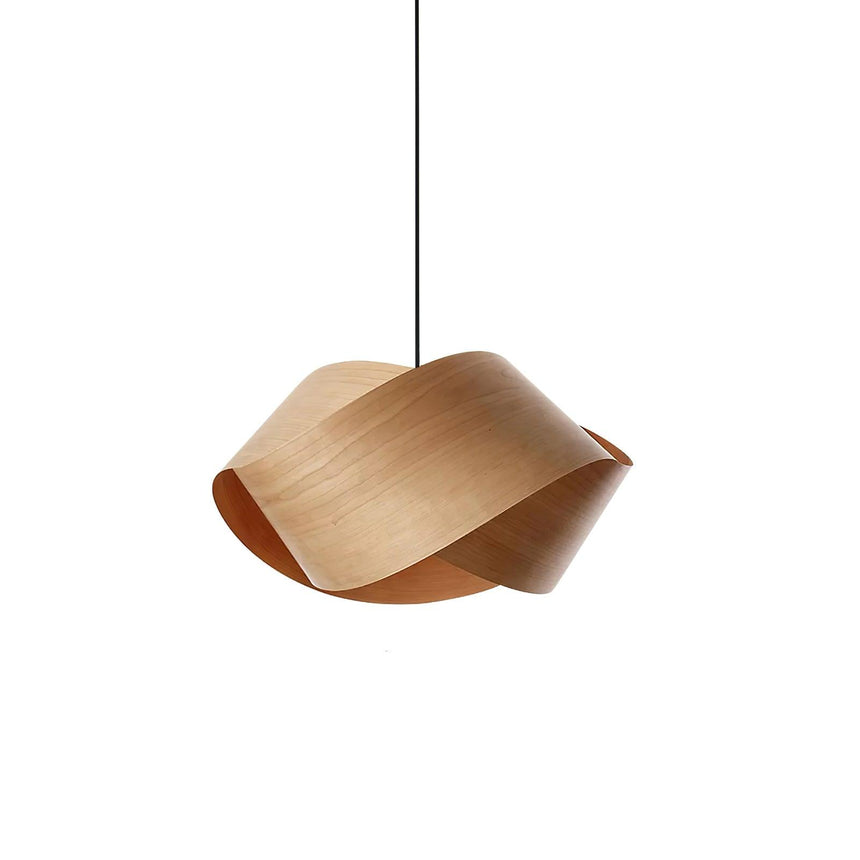 Warm Glow Wood Pendant Light for Kitchen Island