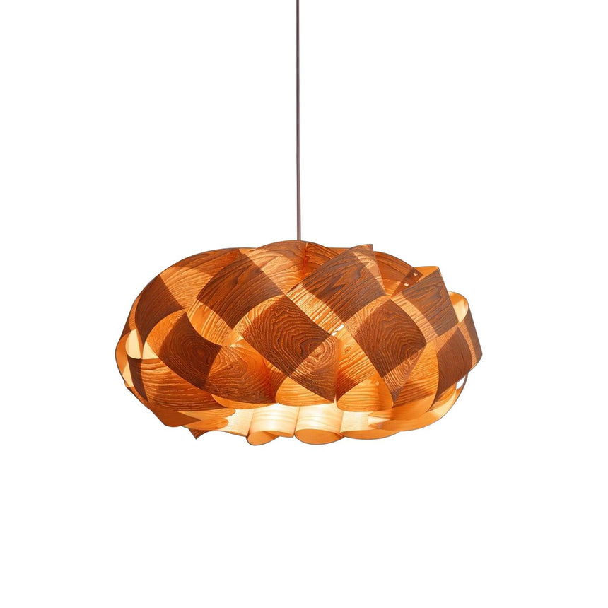 Wood Grain Pendant Light E26 E27 Socket Compatibility - OpalDwell