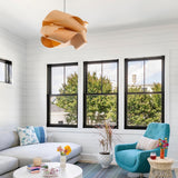 Wood Grain Pendant Light Energy-Efficient LED Design - OpalDwell