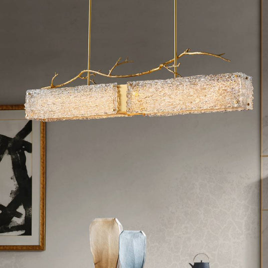 Contemporary Glass Chandelier for Living Room