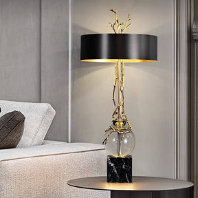 Marble Table Lamp Warm Ambient Glow for Room Accent
