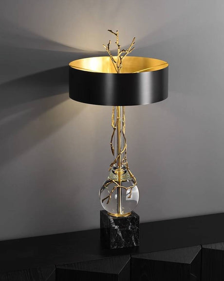 Marble and Metal Table Lamp for Modern Homes