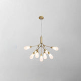 Gold Finish Chandelier Fixture Detail