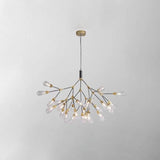 Gold Finish Chandelier Fixture Detail