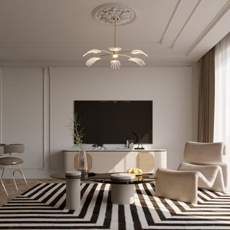 LotusGlow Chandelier for Contemporary Dining Rooms