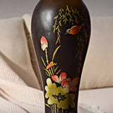 Ceramic Lamp with Botanical Lotus Design