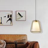 Glass Pendant Light Close-Up of Elegant Silhouette