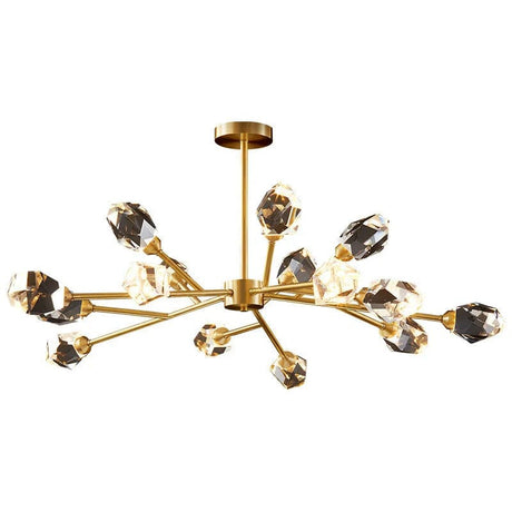 Semi-Flush Crystal Pendant for Living Room