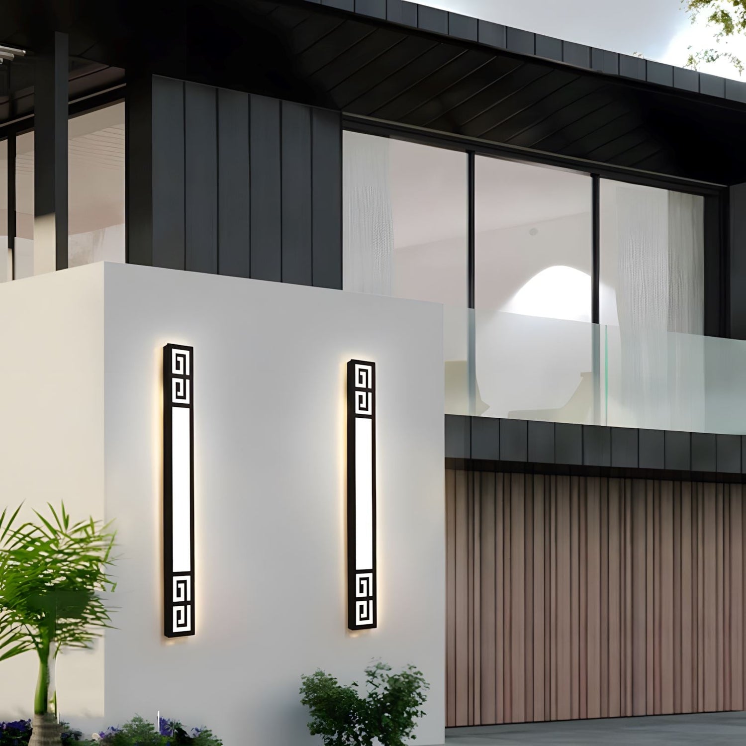Weatherproof wall sconce for entryway