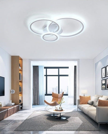 White Flush Mount Ceiling Light for Hallway