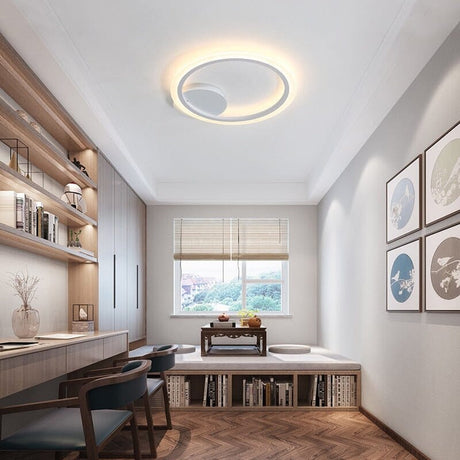 Flush Mount Light Installed in Modern Office