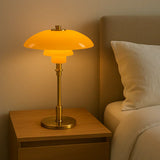 Fabric shade table lamp for reading corner
