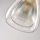 Clear Glass Pendant Installed Overhead View OpalDwell