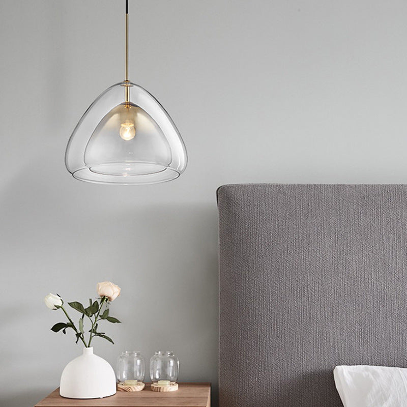 Clear Shade Glass Pendant Light Ceiling Fixture