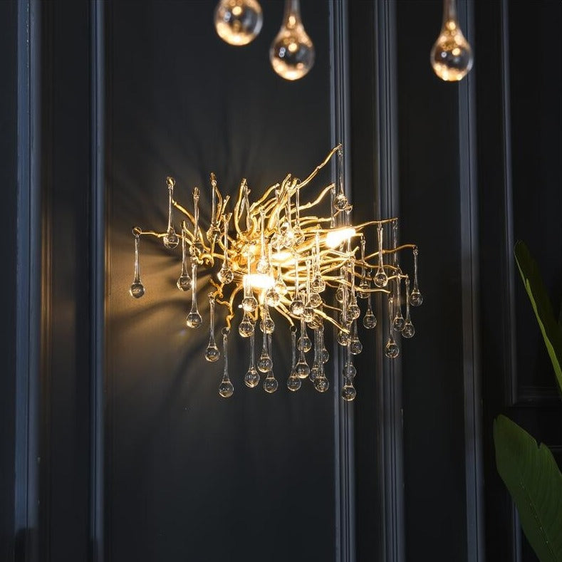 Wall Mounted Crystal Chandelier for Living Room