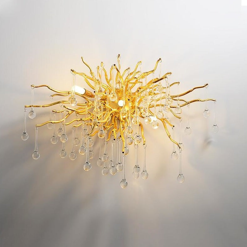 Dimmable Crystal Wall Light Fixture