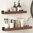 Bathroom wall shelf with aluminum storage construction