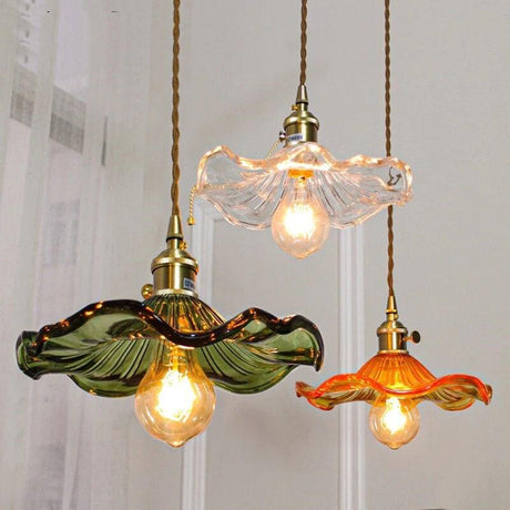 Calista Brass Pendant Light – fluted vintage design | OroDwell