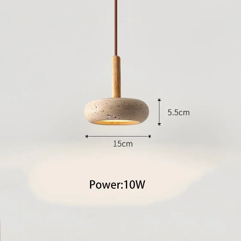 Metal and stone pendant for accent decor