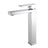 Stainless steel bathroom faucet with easy installation design