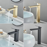 Stainless steel bathroom faucet finish and material detail - single-handle design