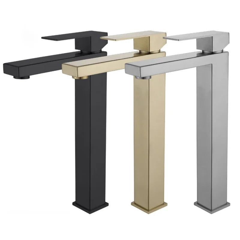 Stainless steel bathroom faucet - modern sleek silhouette