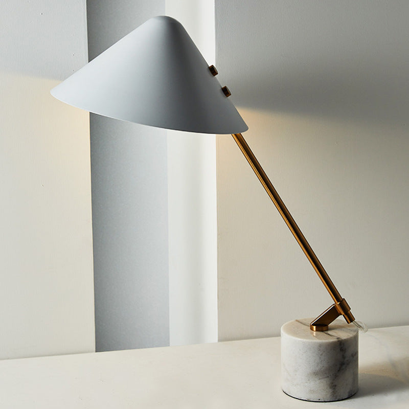 White Finish Table Lamp for Home Office