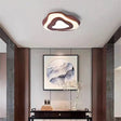 Wood and Metal Flush Mount Ceiling Light