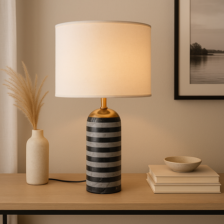 Luxury Marble Table Lamp for Bedroom Decor