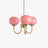 Alora Marshmallow Chandelier With Pink Glass Shades - OpalDwell