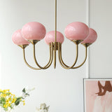 Glass Chandelier Soft Ambient Glow Design Accent Decor