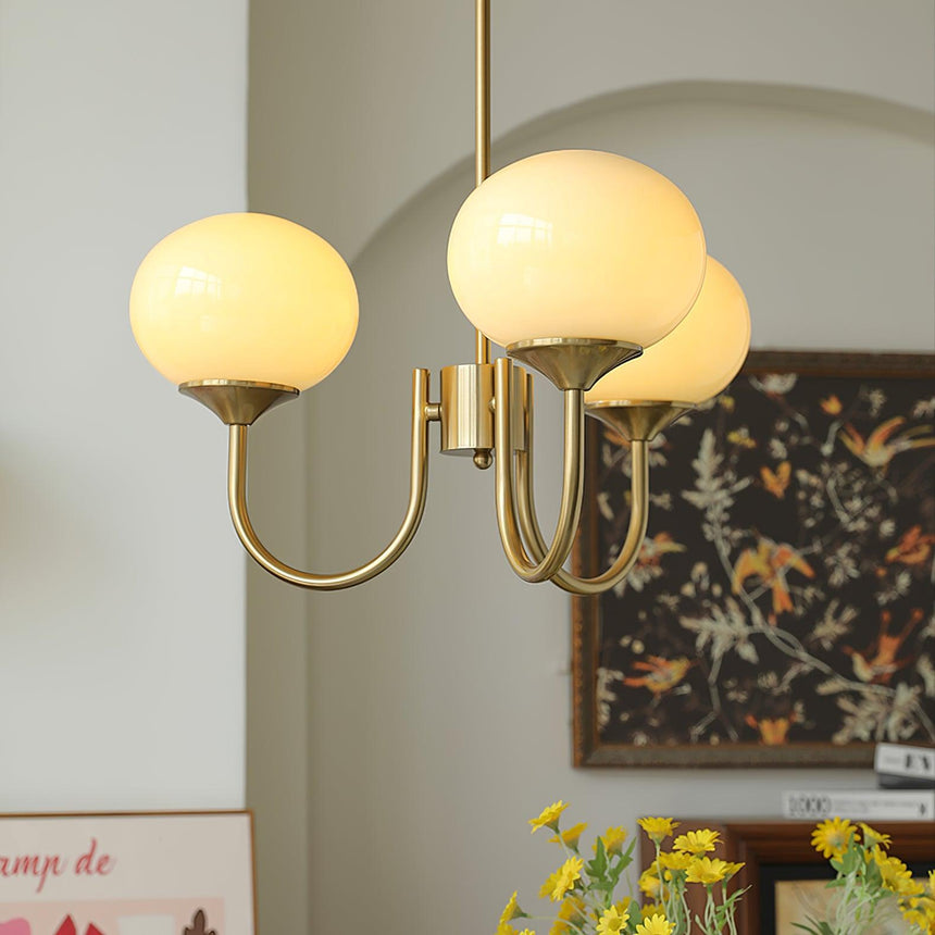 Glass Chandelier Iron Metal Construction Design