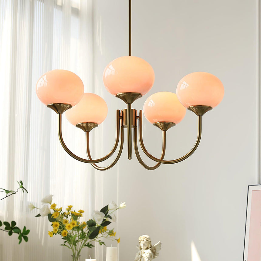 Alora Chandelier Five Head Configuration Living Room