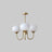 Alora Marshmallow Chandelier With Pink Glass Shades