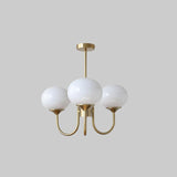 Alora Marshmallow Chandelier With Pink Glass Shades
