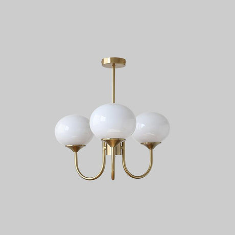 Alora Marshmallow Chandelier With Pink Glass Shades
