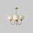 Alora Marshmallow Chandelier With Pink Glass Shades