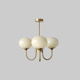 Alora Marshmallow Chandelier With Pink Glass Shades