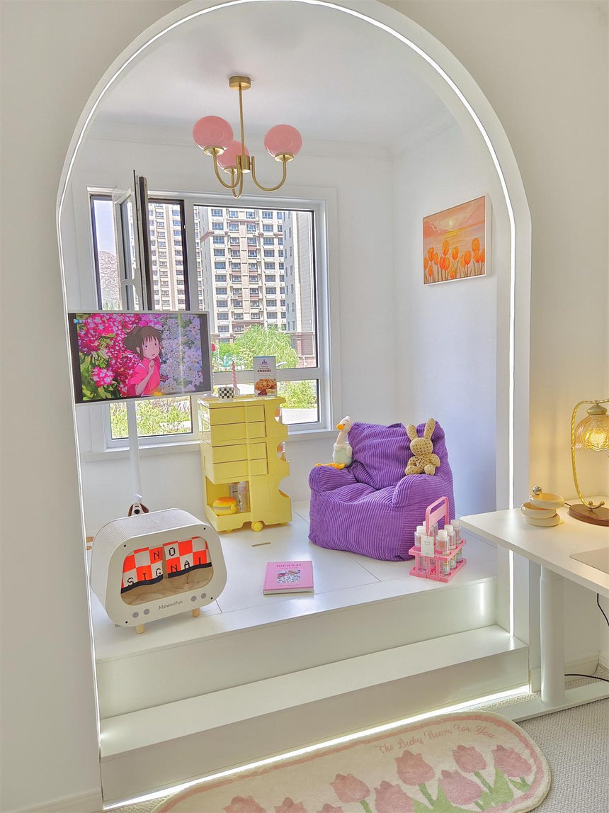 Pink Glass Chandelier Warm Golden Finish Accent
