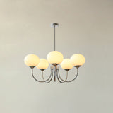 Alora Marshmallow Chandelier With Pink Glass Shades - OpalDwell