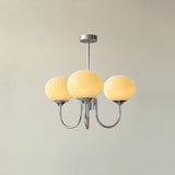 Alora Marshmallow Chandelier With Pink Glass Shades - OpalDwell