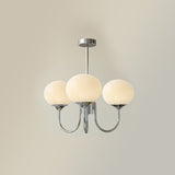 Alora Marshmallow Chandelier With Pink Glass Shades - OpalDwell