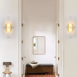 alabaster wall lamp with copper accents - dimensions reference