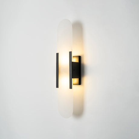 Lunara alabaster wall lamp styled room setting