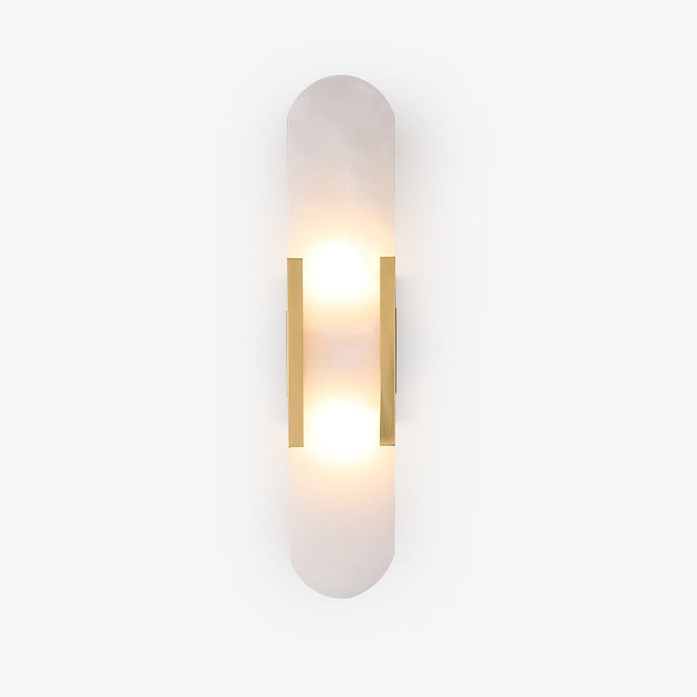 genuine alabaster wall lamp with warm glow