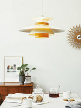 Metal and Stainless Steel Pendant Lamp Side View