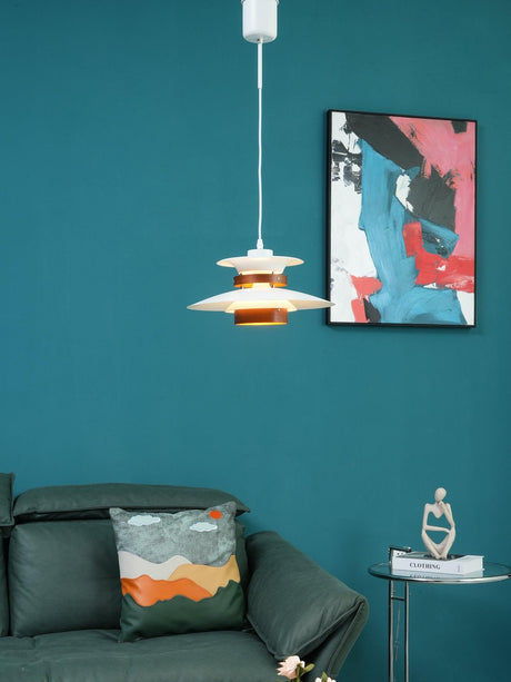 Sophisticated Pendant Lamp Installed Above Dining Table