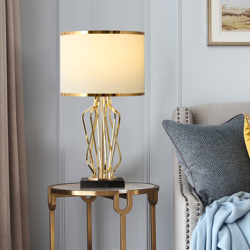 Marble Table Lamp Warm Ambient Glow for Bedroom