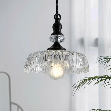 Mid-century glass pendant for retro-inspired kitchens