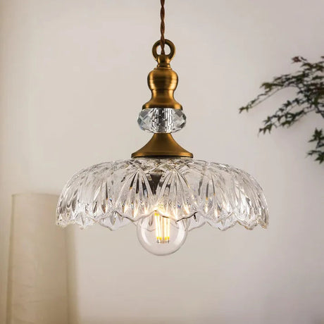 Glass pendant fixture dimensions and size view